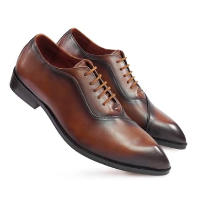 DDESIRE POINTER MAN LEATHER TAN LACE UP